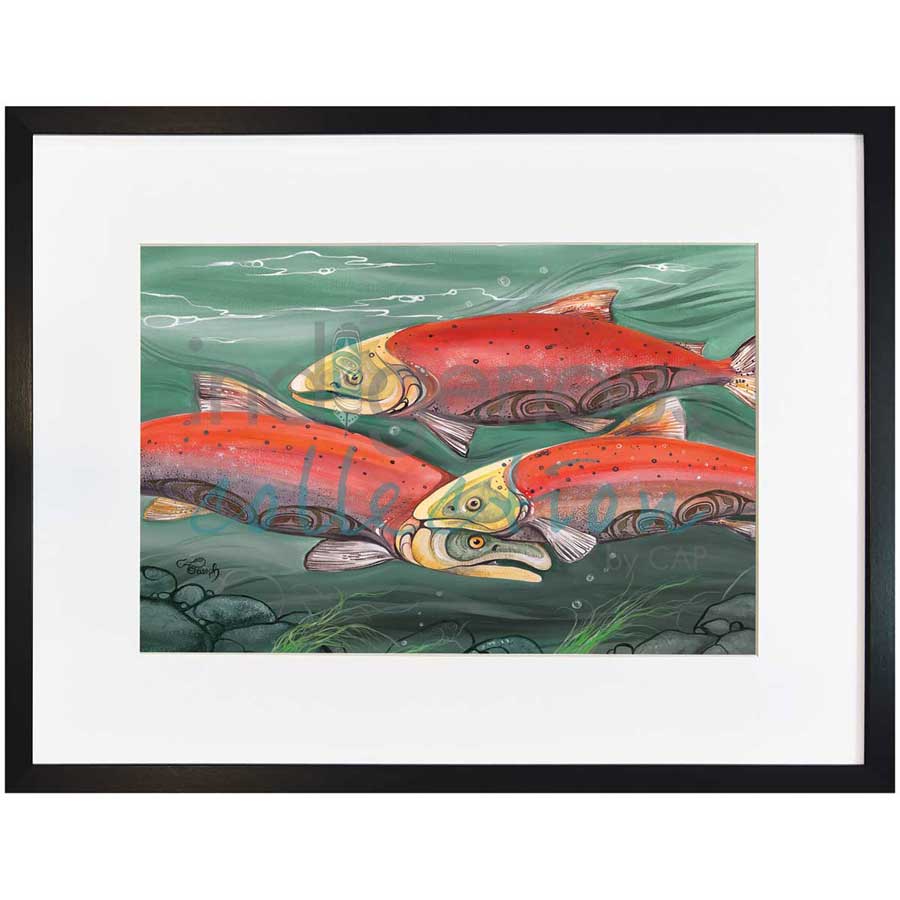 Salmon Run by artist Carla Joseph - Métis/Cree. Indigenous Collection