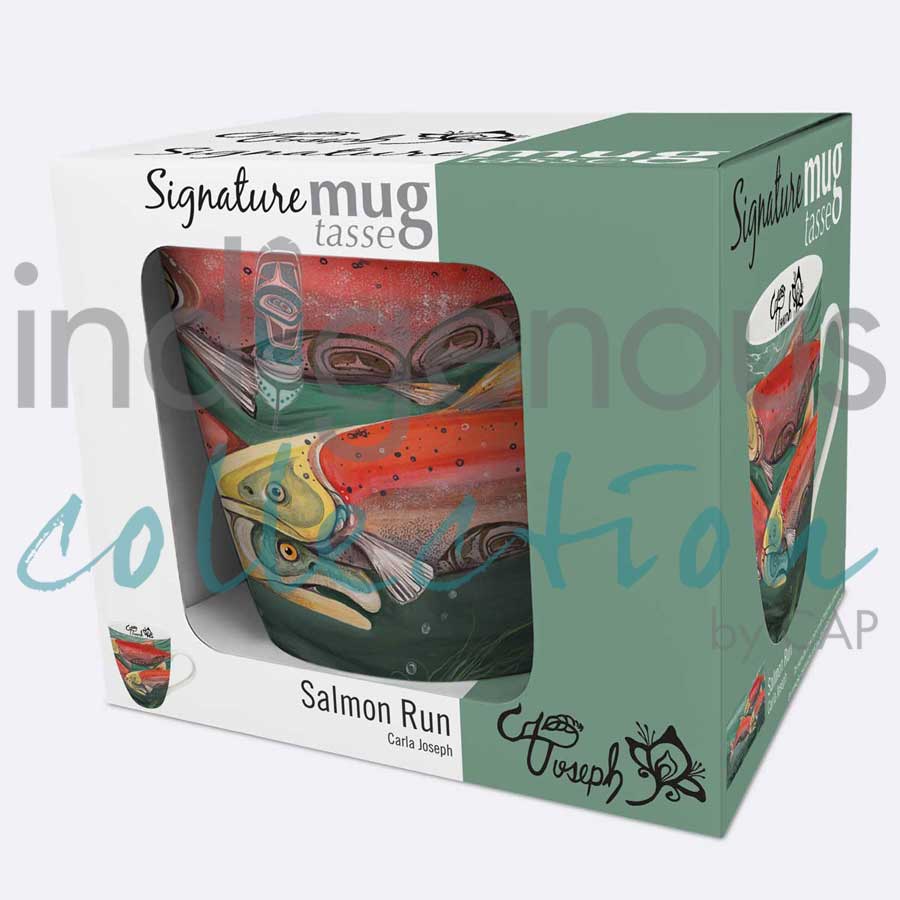 Salmon Run 18 oz. Signature Mug by artist Carla Joseph