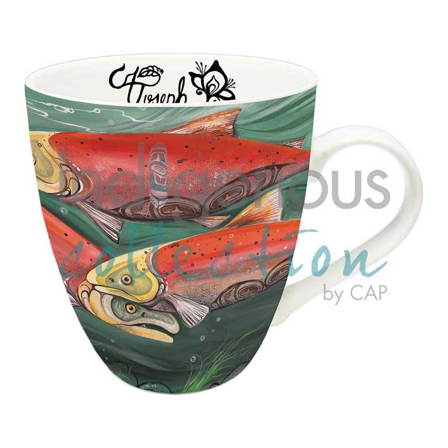 Salmon Run 18 oz. Signature Mug by artist Carla Joseph
