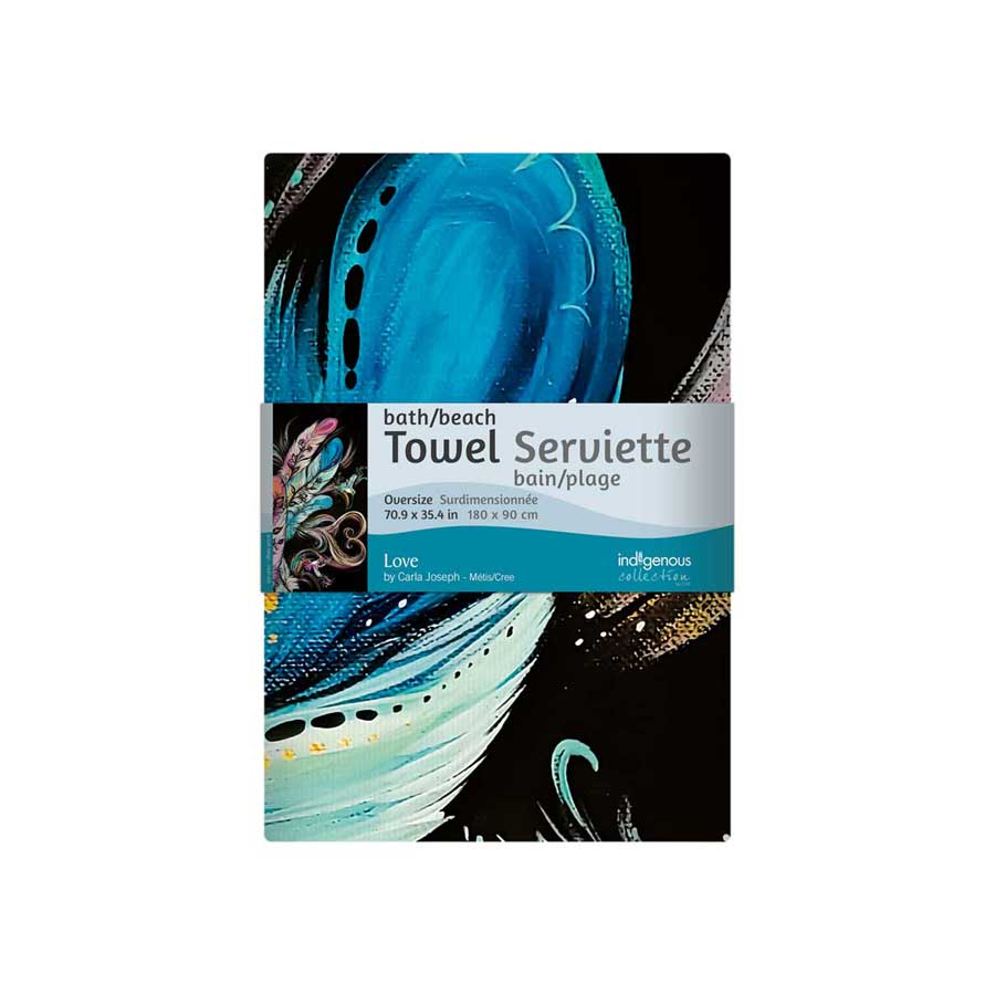 Love Bath/Beach Towel by artist Carla Joseph