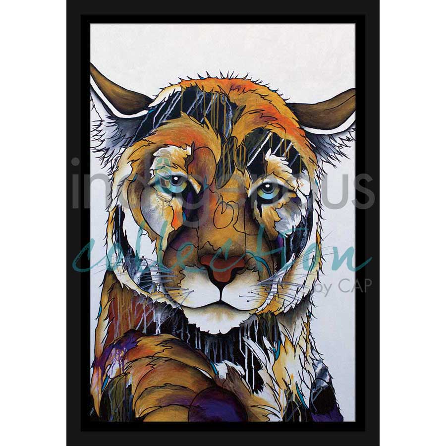 Sheep Creek Mountain Lion by artist Micqaela Jones - Te-Moak. Indigenous Collection