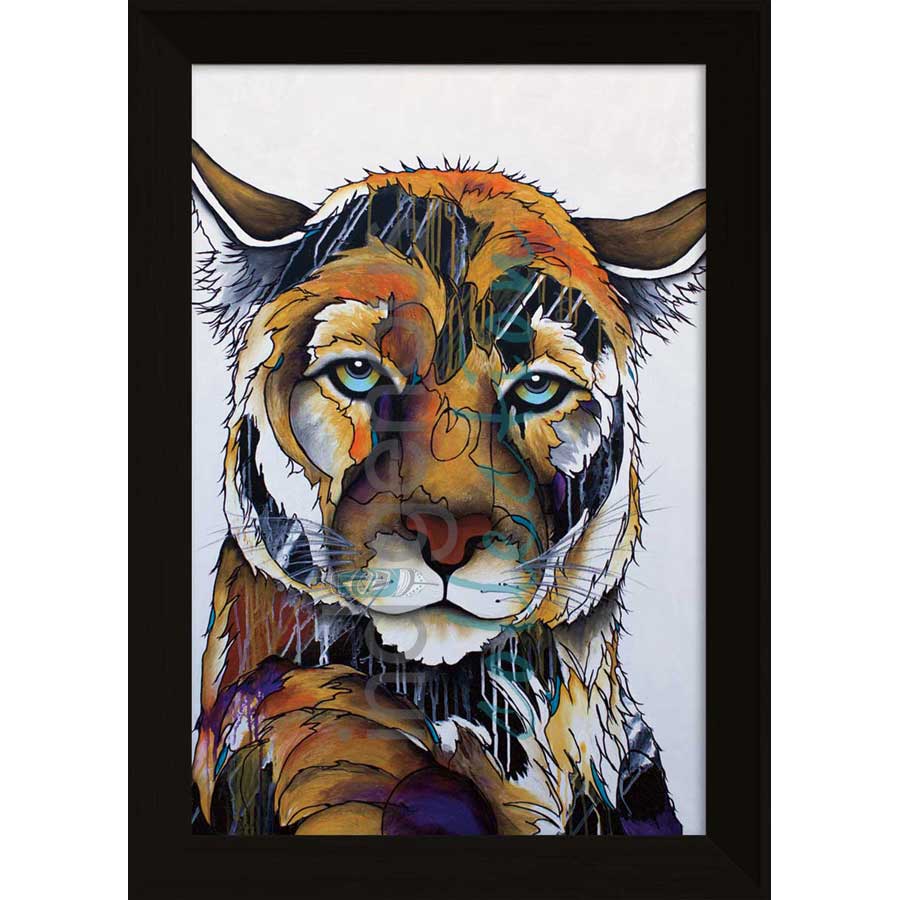 Sheep Creek Mountain Lion by artist Micqaela Jones - Te-Moak. Indigenous Collection