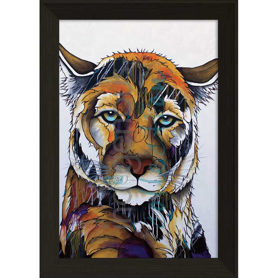 Sheep Creek Mountain Lion by artist Micqaela Jones - Te-Moak. Indigenous Collection