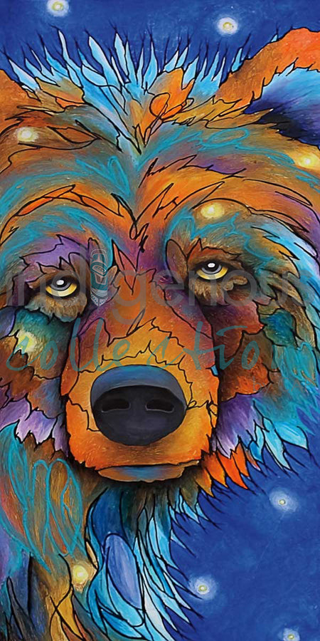 Whimsical Griz by artist Micqaela Jones