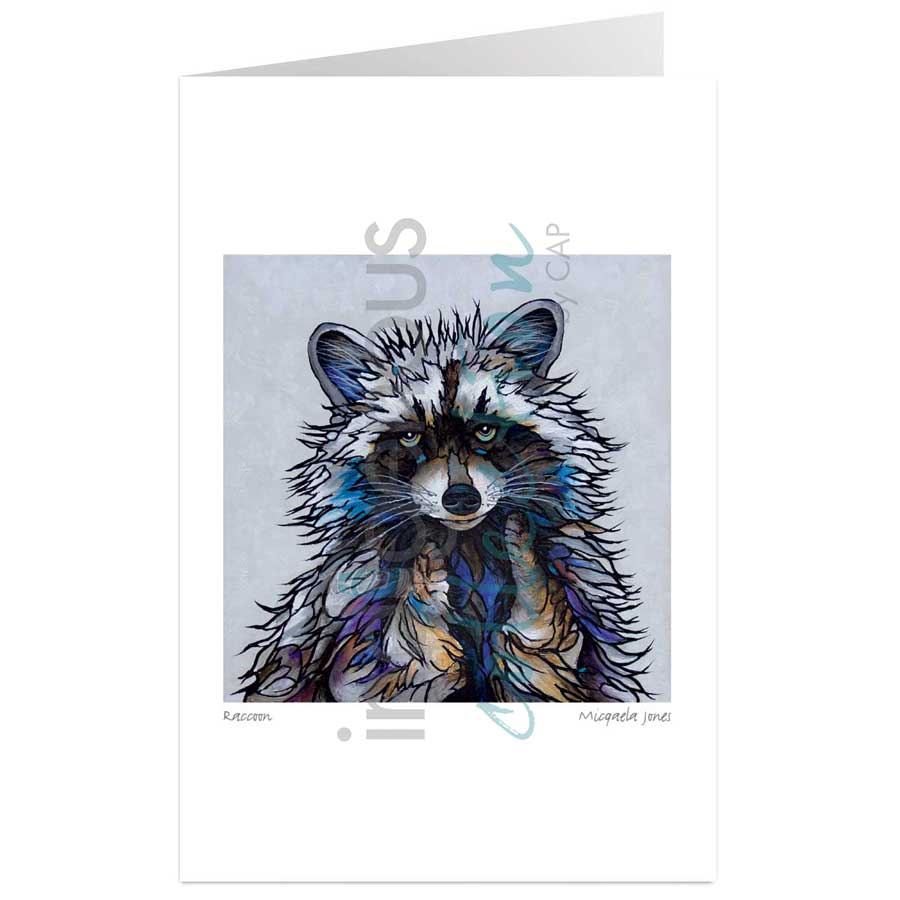 Raccoon by artist Micqaela Jones