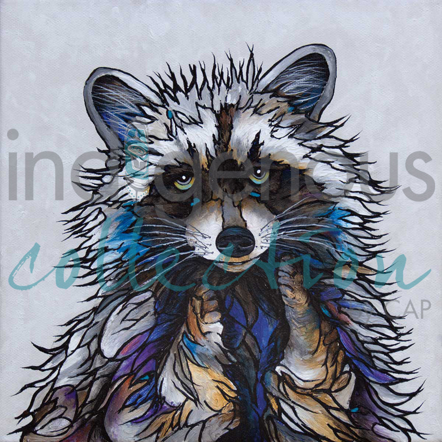 Raccoon by artist Micqaela Jones