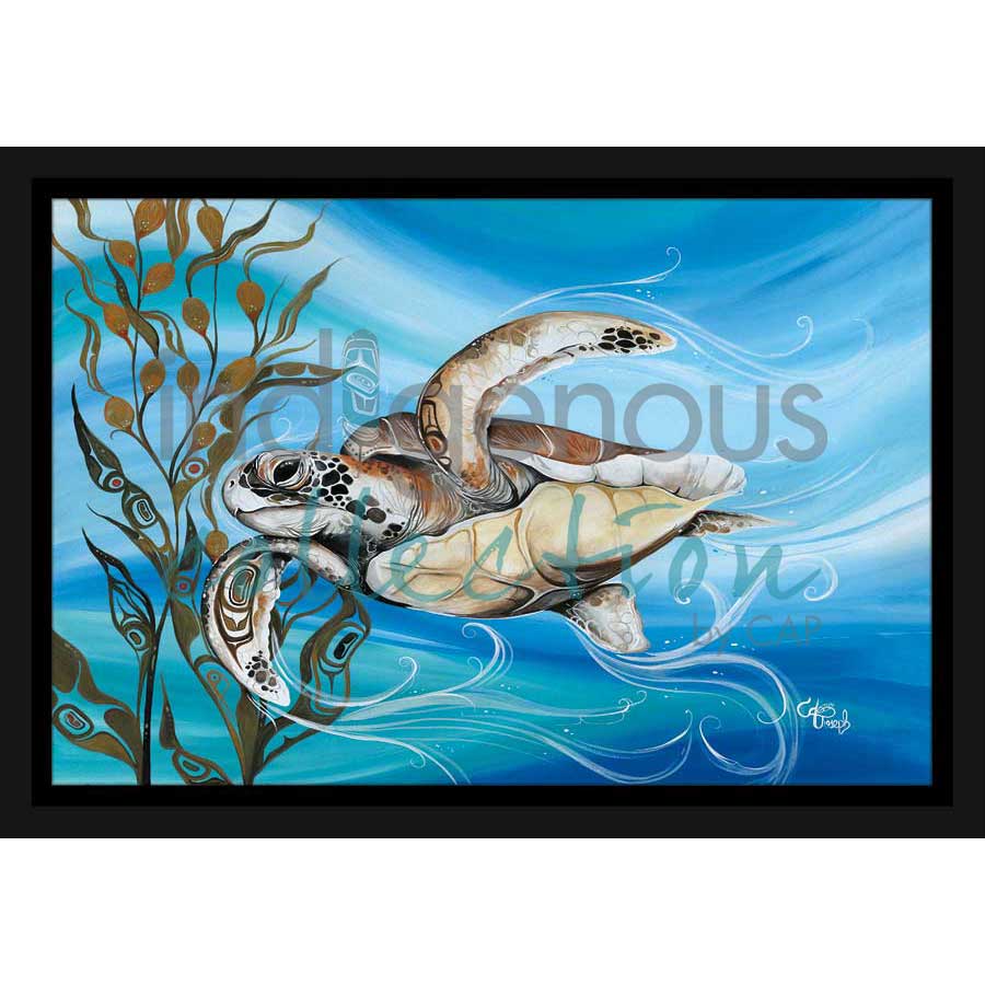 Grand Sea Turtle by artist Carla Joseph - Métis/Cree. Indigenous Collection