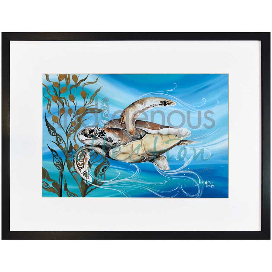 Grand Sea Turtle by artist Carla Joseph - Métis/Cree. Indigenous Collection