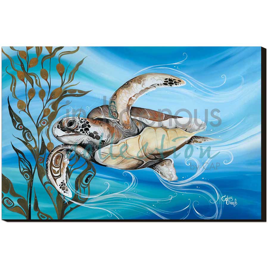 Grand Sea Turtle by artist Carla Joseph - Métis/Cree. Indigenous Collection
