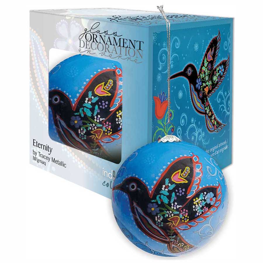 Eternity Glass Christmas Ornament by artistTracey Metallic