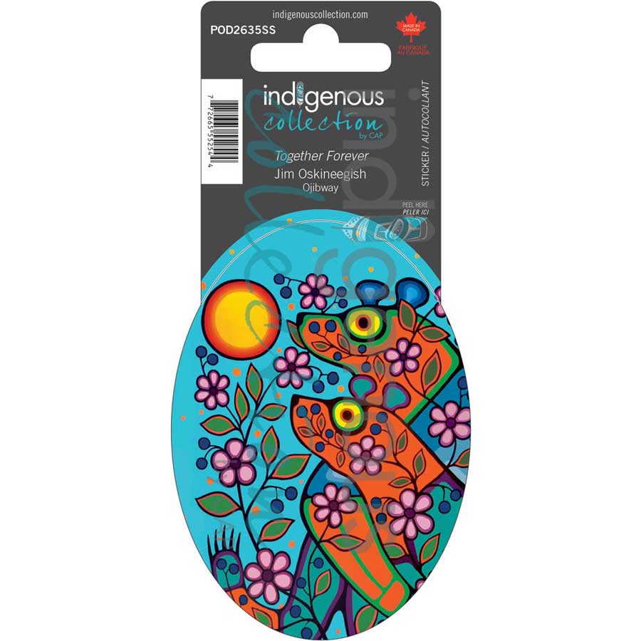 Together Forever Sticker by artist Jim Oskineegish