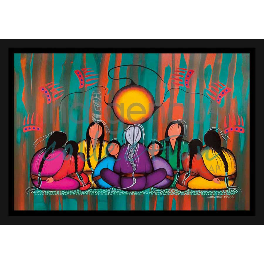 Family Love by artist Simone McLeod - Ojibway. Indigenous Collection