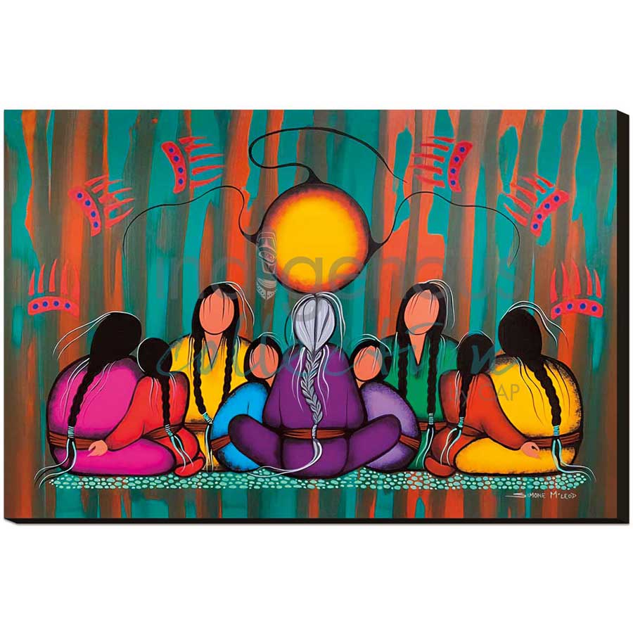 Family Love by artist Simone McLeod - Ojibway. Indigenous Collection
