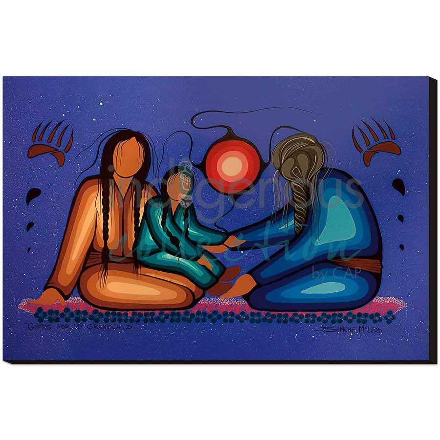 Gifts for My Grandchild by artist Simone McLeod - Ojibway. Indigenous Collection