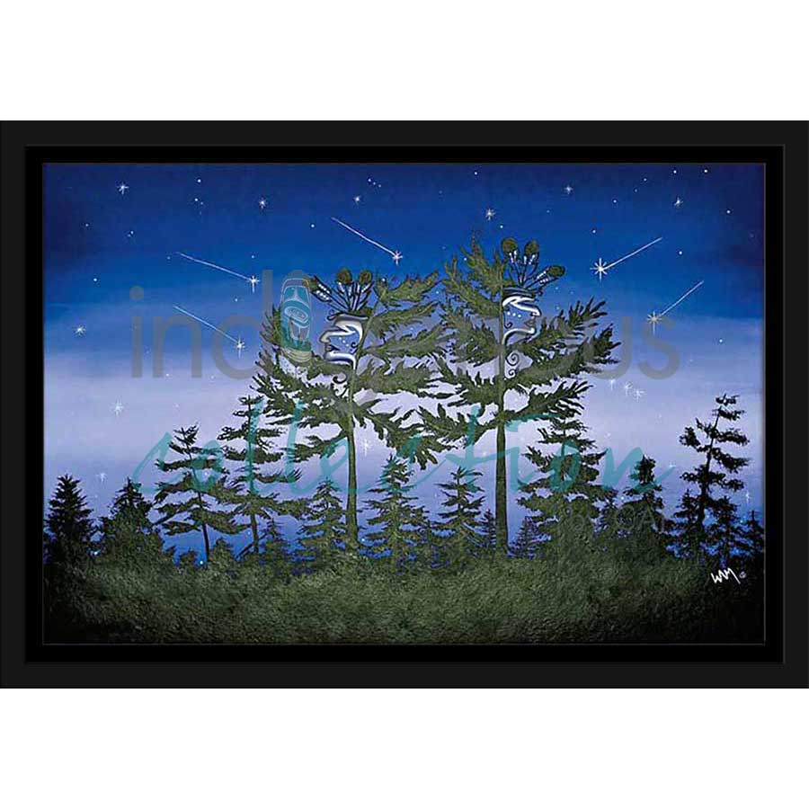 Warriors by artist William Monague - Ojibway. Indigenous Collection