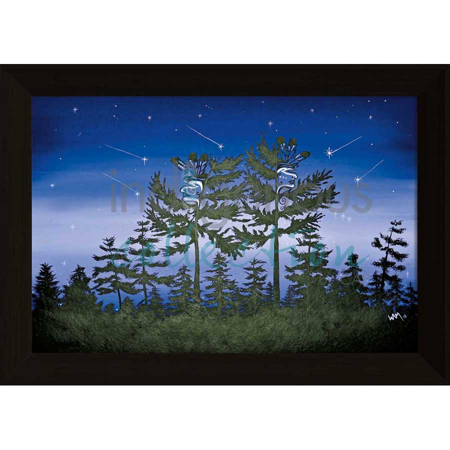 Warriors by artist William Monague - Ojibway. Indigenous Collection