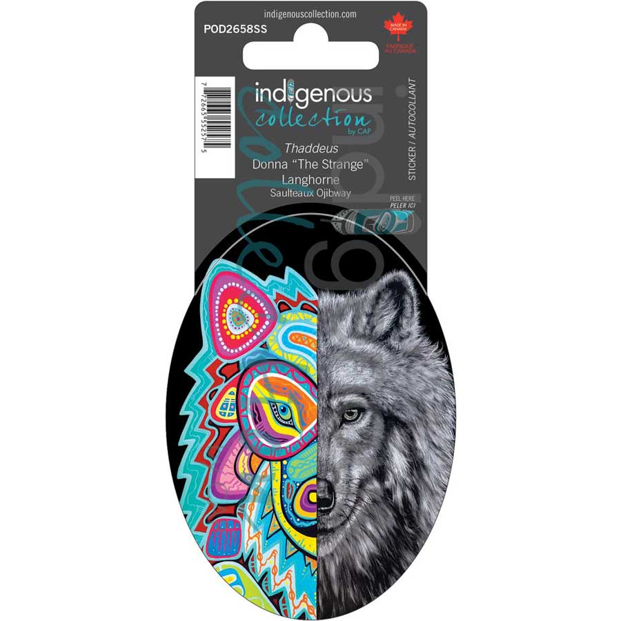 Thaddeus Sticker by artist Donna "The Strange" Langhorne