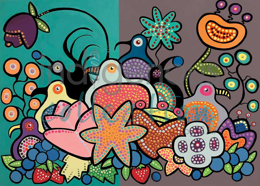 The Berry Bird Harvest II by artist Donna "The Strange" Langhorne