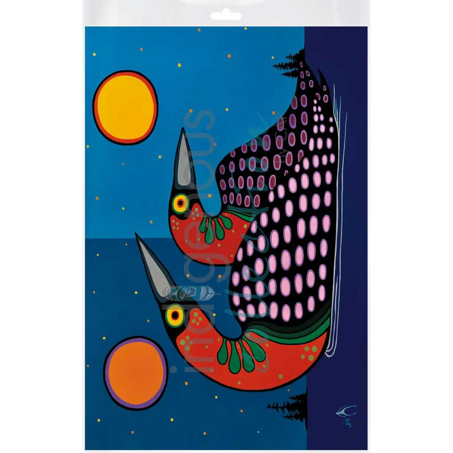 Loons by artist Jim Oskineegish - Ojibway. Indigenous Collection