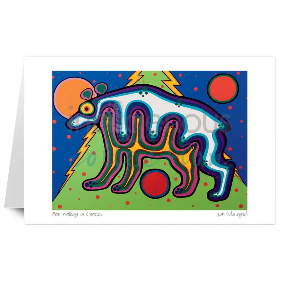 Bear Walking in Creation by artist Jim Oskineegish