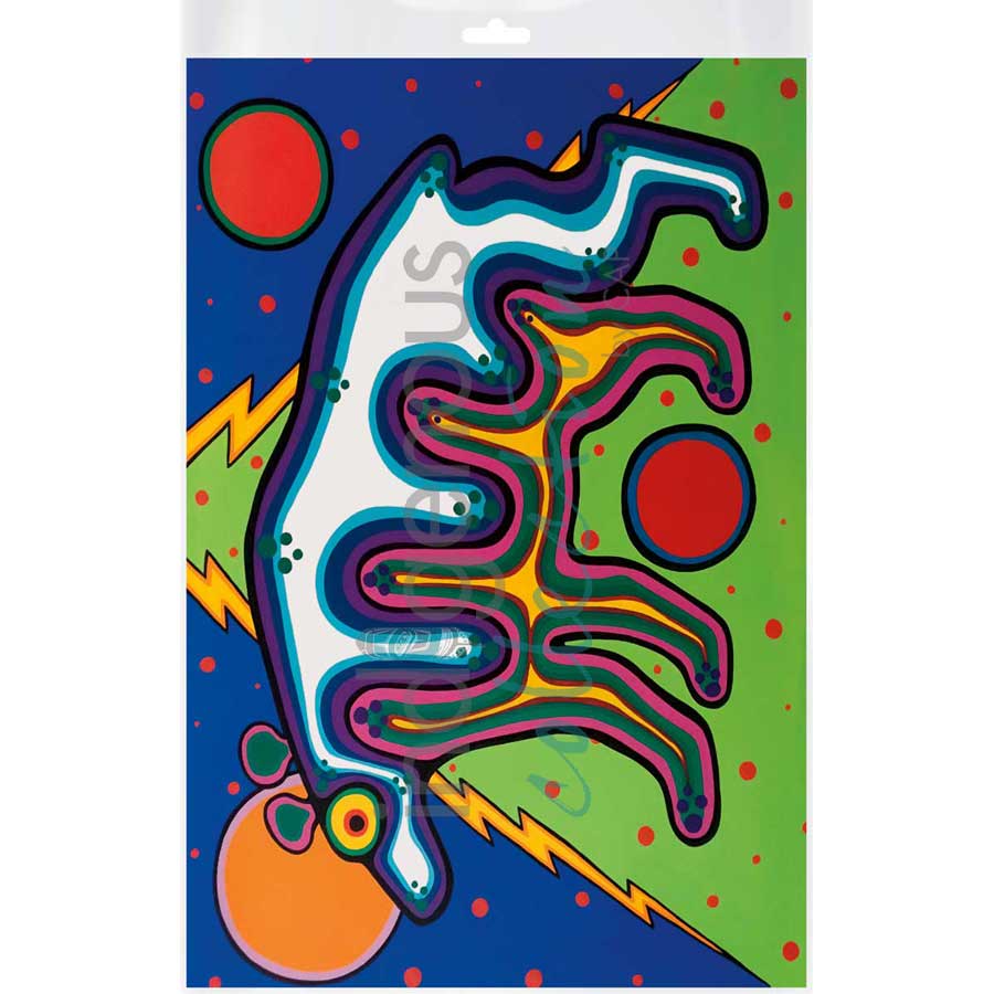 Bear Walking in Creation by artist Jim Oskineegish - Ojibway. Indigenous Collection