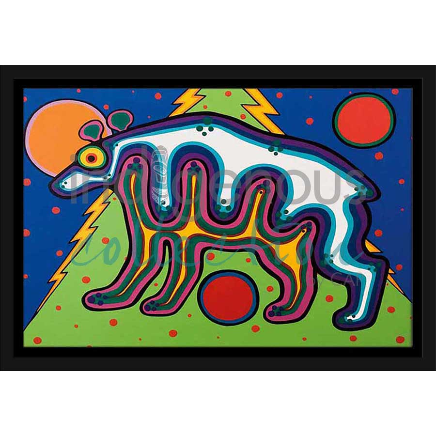 Bear Walking in Creation by artist Jim Oskineegish - Ojibway. Indigenous Collection