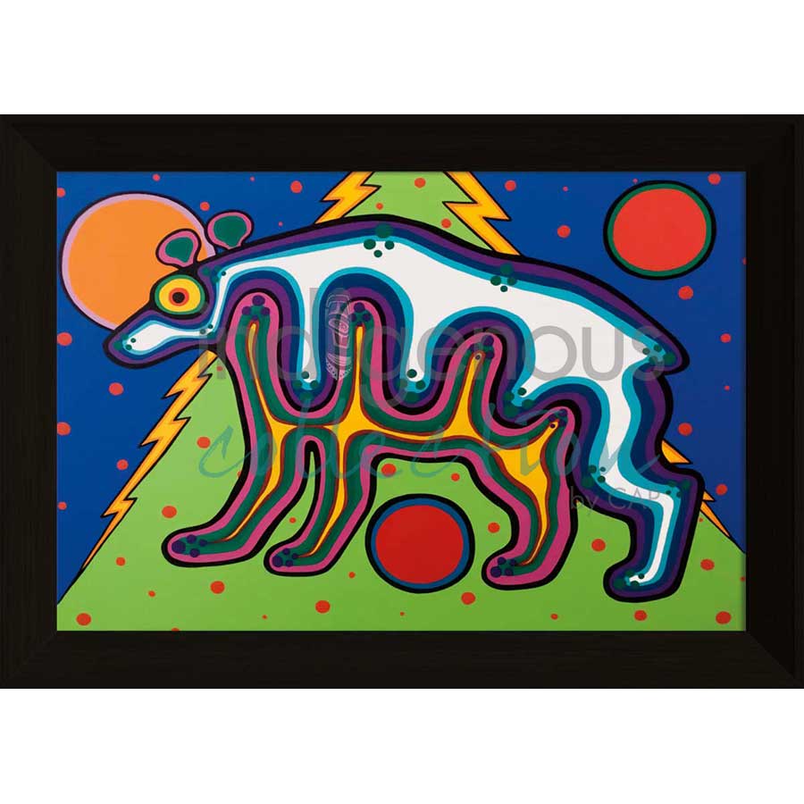 Bear Walking in Creation by artist Jim Oskineegish - Ojibway. Indigenous Collection