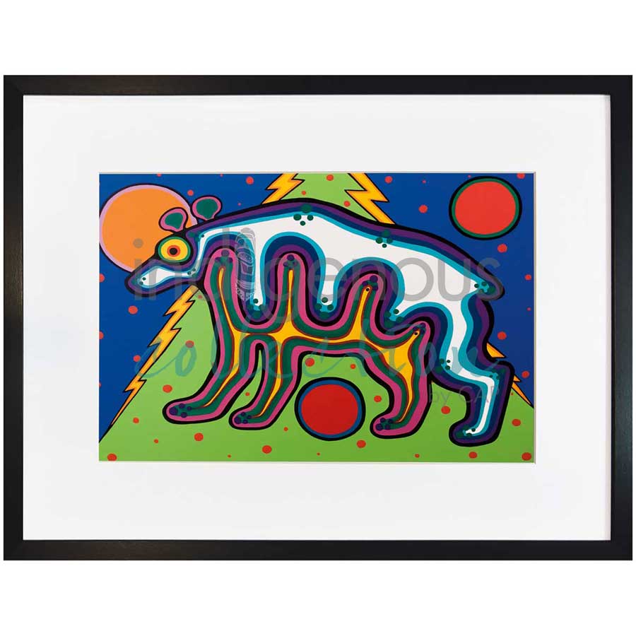 Bear Walking in Creation by artist Jim Oskineegish - Ojibway. Indigenous Collection