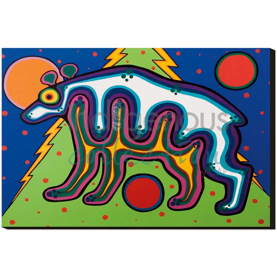 Bear Walking in Creation by artist Jim Oskineegish - Ojibway. Indigenous Collection