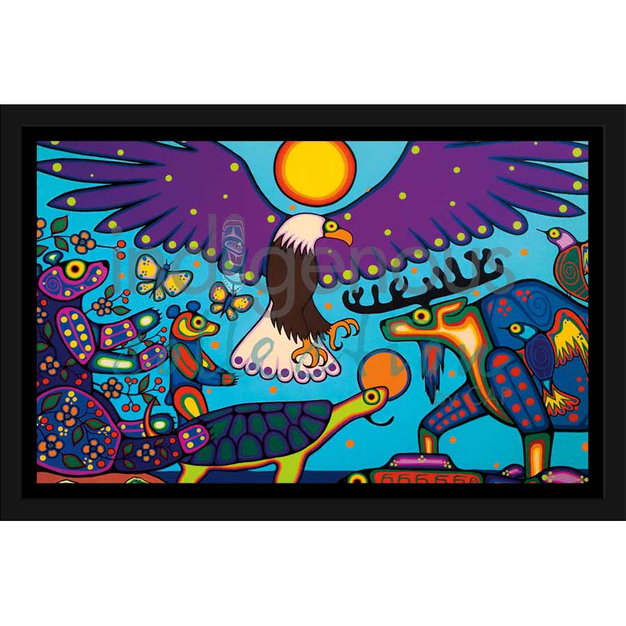 Where Sky, Water and Land Meet by artist Jim Oskineegish - Ojibway. Indigenous Collection