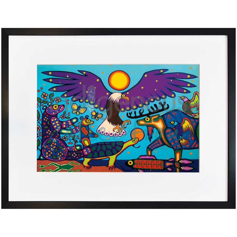 Where Sky, Water and Land Meet by artist Jim Oskineegish - Ojibway. Indigenous Collection