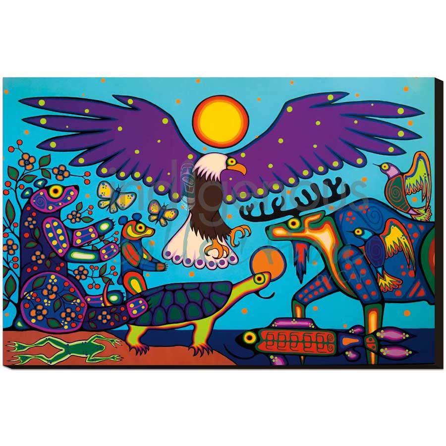 Where Sky, Water and Land Meet by artist Jim Oskineegish - Ojibway. Indigenous Collection