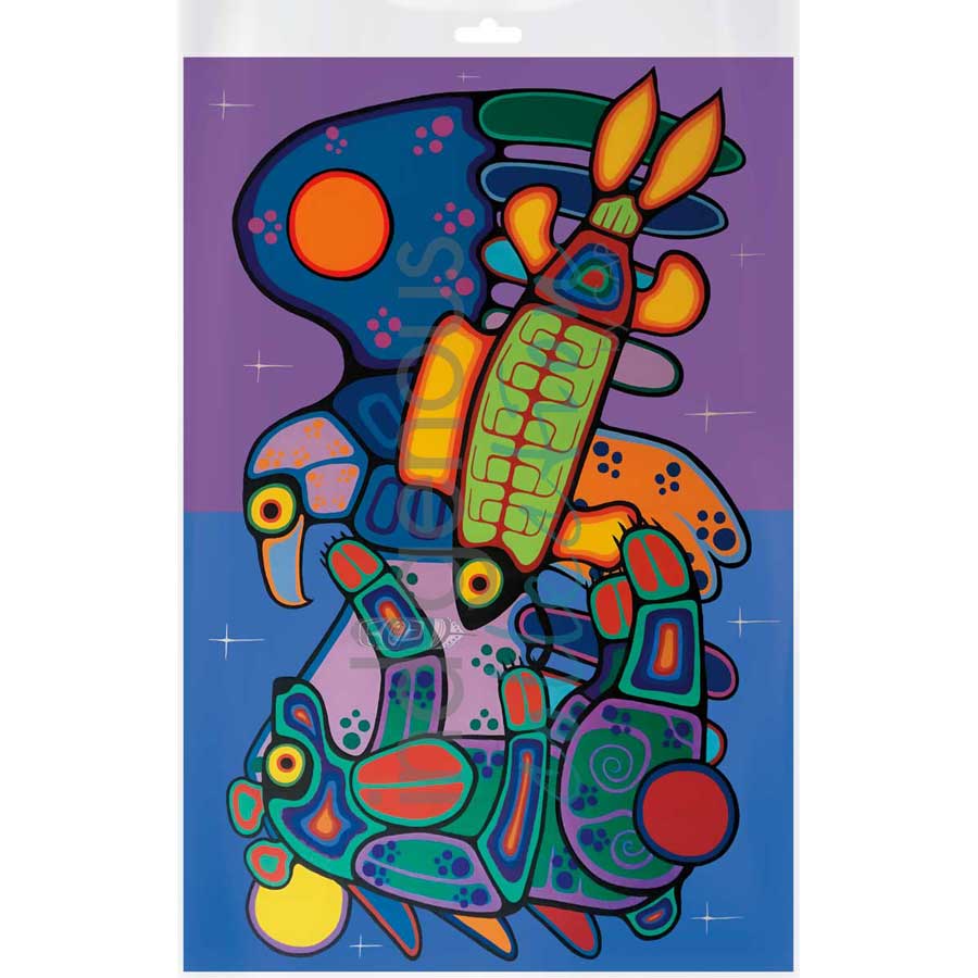 Three Clans Meet Again by artist Jim Oskineegish - Ojibway. Indigenous Collection