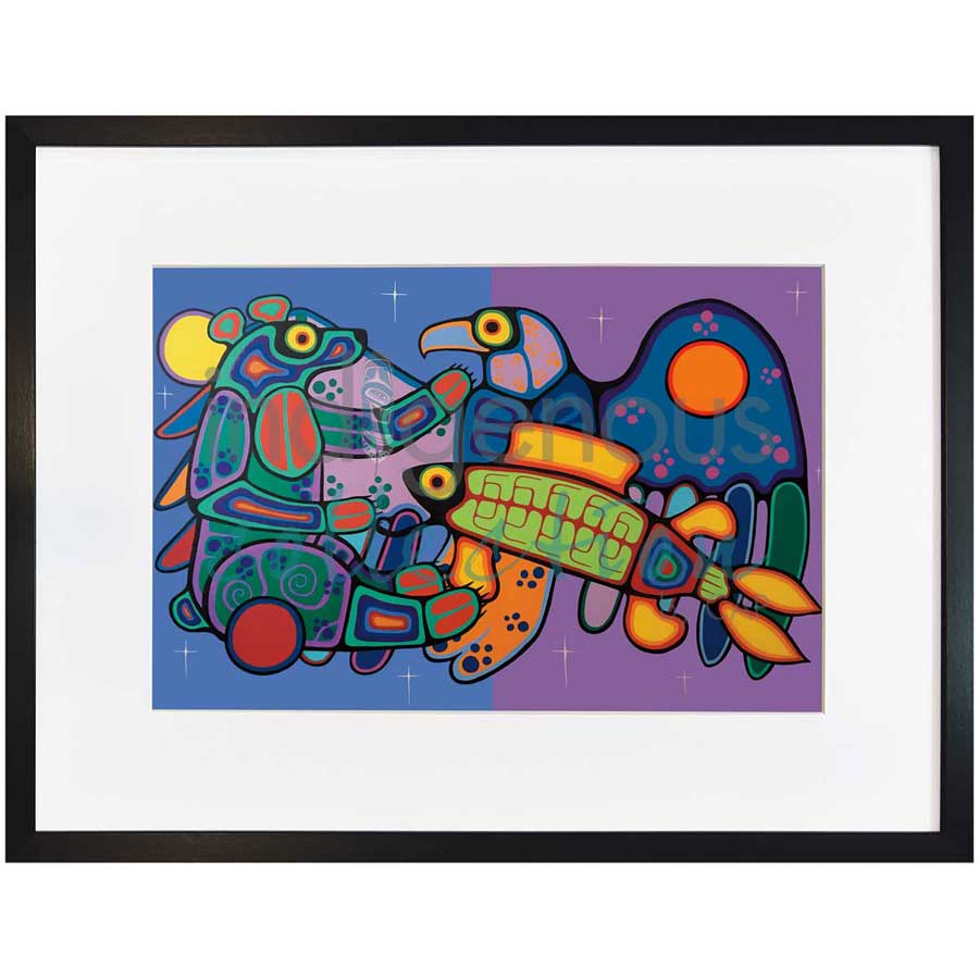 Three Clans Meet Again by artist Jim Oskineegish - Ojibway. Indigenous Collection