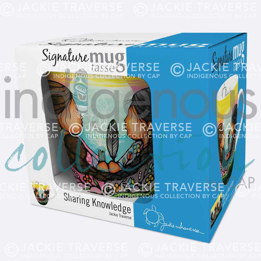 Sharing Knowledge 18 oz. Signature Mug by artist Jackie Traverse