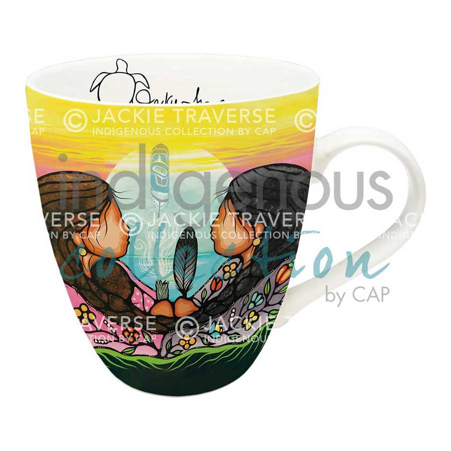 Sharing Knowledge 18 oz. Signature Mug by artist Jackie Traverse