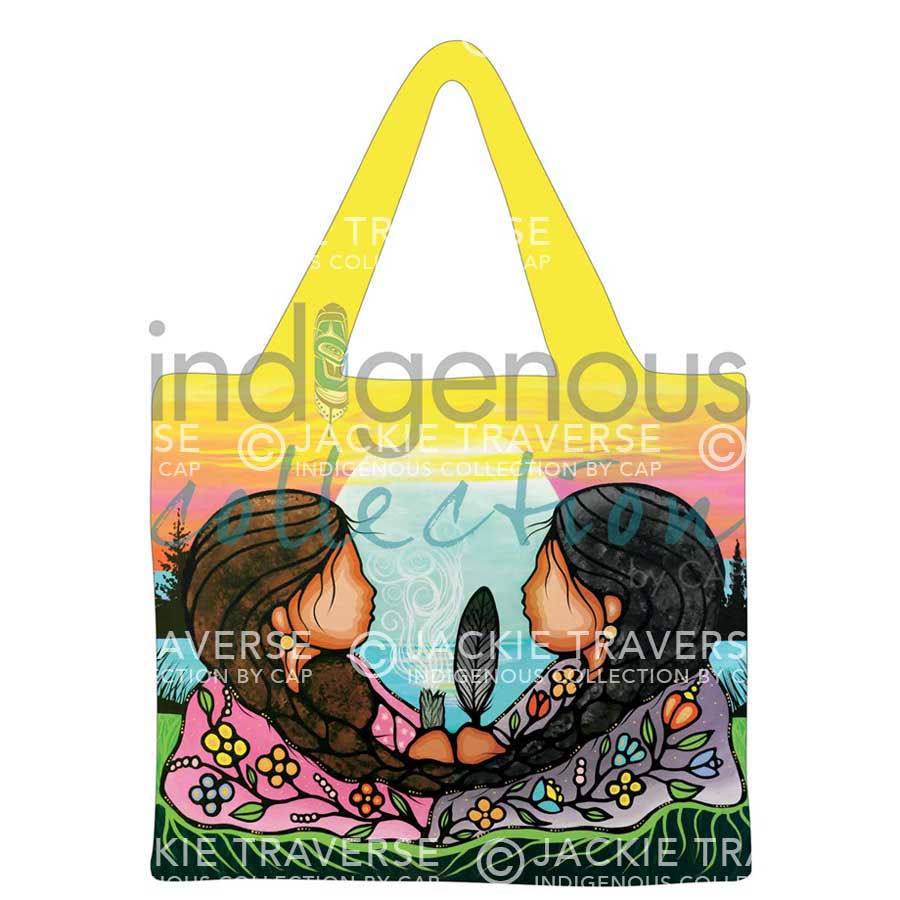 Sharing Knowledge Reusable Shopping Bag by artist Jackie Traverse