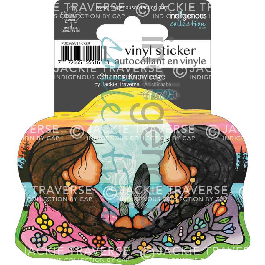 Sharing Knowledge Vinyl Die-Cut Sticker by artist Jackie Traverse