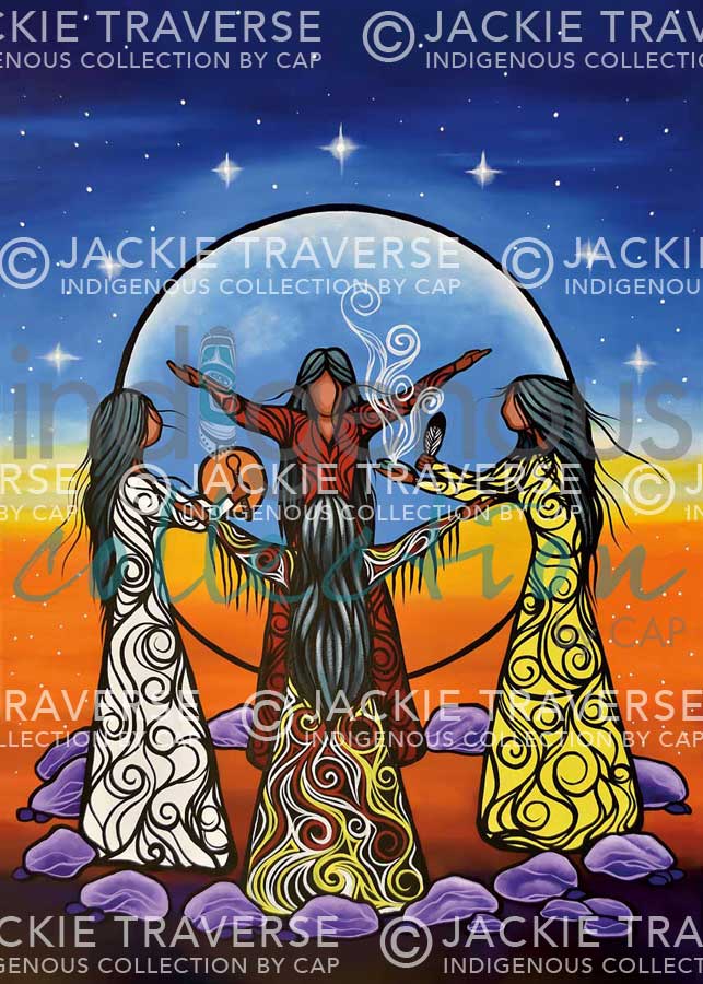 Full Moon Ceremony of the Four Nations by artist Jackie Traverse