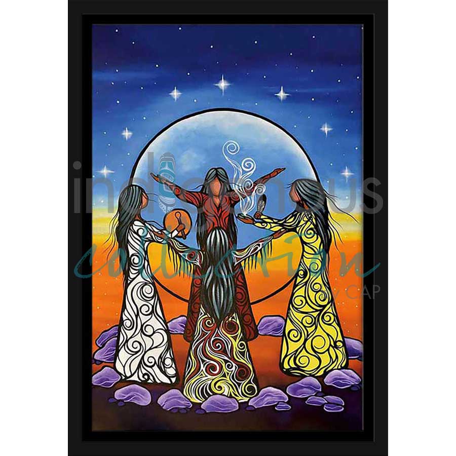 Full Moon Ceremony of the Four Nations by artist Jackie Traverse - Anishinaabe. Indigenous Collection