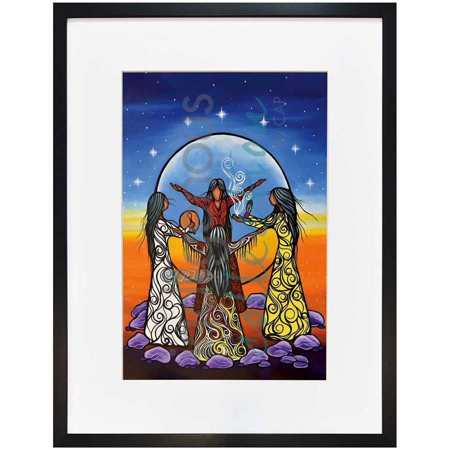 Full Moon Ceremony of the Four Nations by artist Jackie Traverse - Anishinaabe. Indigenous Collection