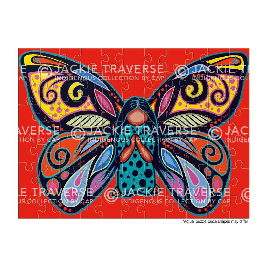 Grateful Puzzle - On The Go - 72 Pcs by artist Jackie Traverse. Indigenous Collection.