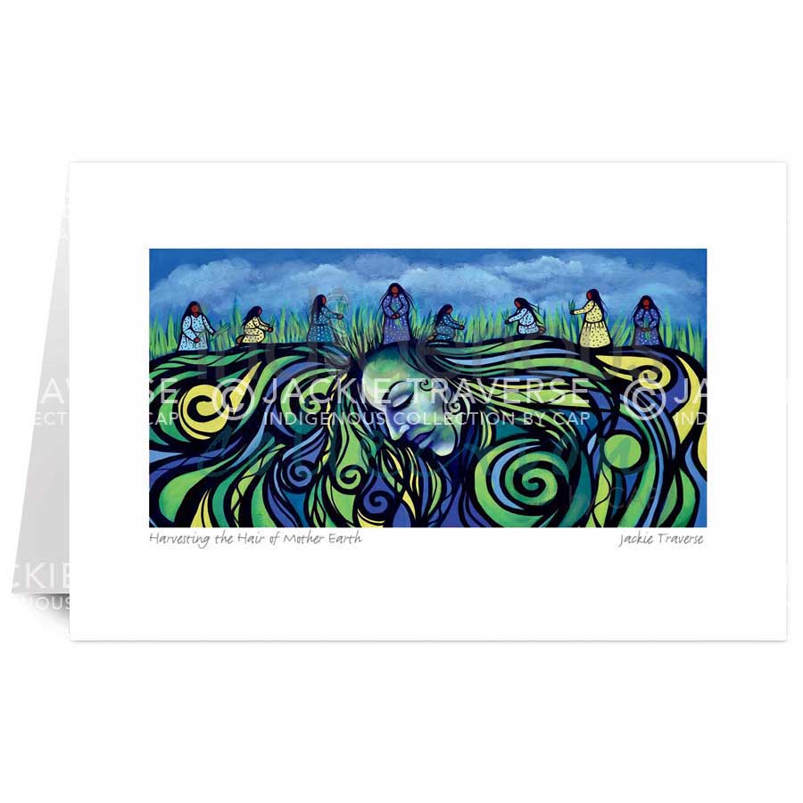 Harvesting the Hair of Mother Earth by artist Jackie Traverse