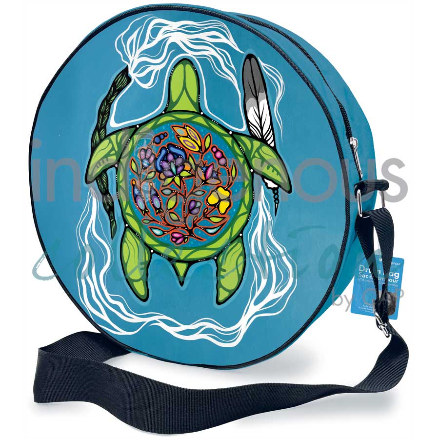 Prayers for Turtle Island Drum Bag by artist Jackie Traverse - Anishinaabe