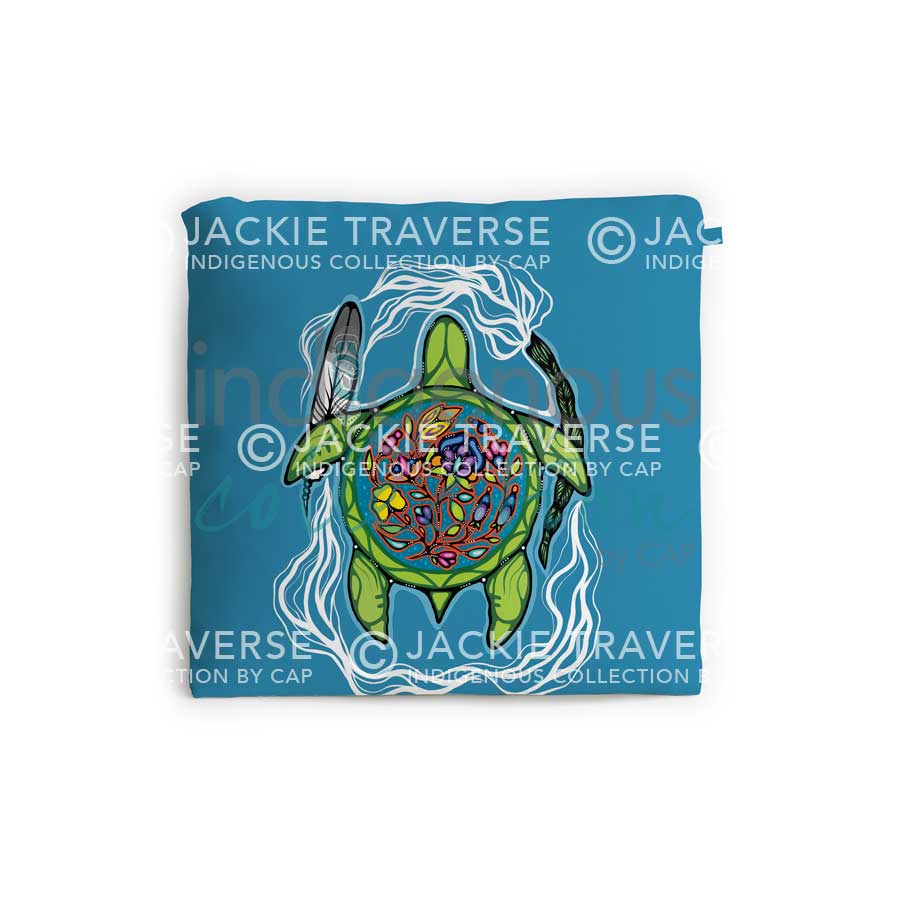 Prayers for Turtle Island Reusable Shopping Bag by artist Jackie Traverse