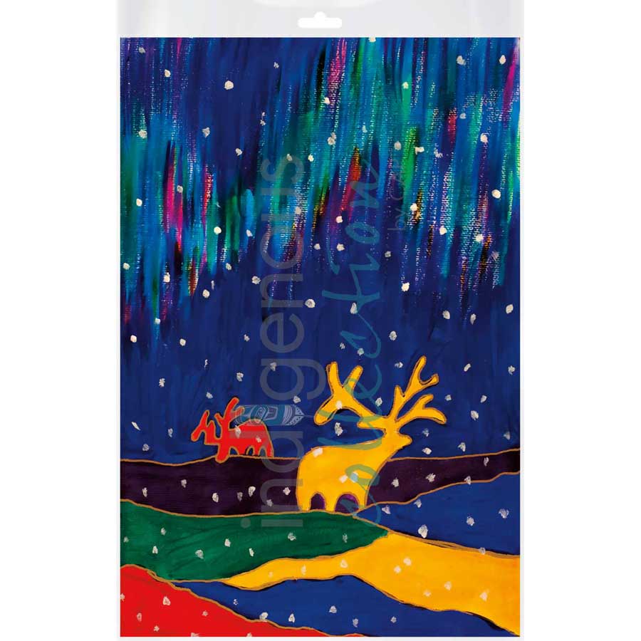 Aurora Caribou by artist Dawn Oman - Denesuline (Chipewyan). Indigenous Collection