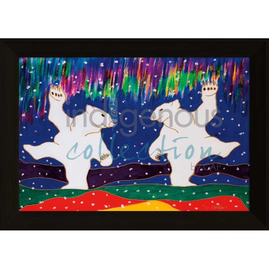 Aurora Dancers by artist Dawn Oman - Denesuline (Chipewyan). Indigenous Collection