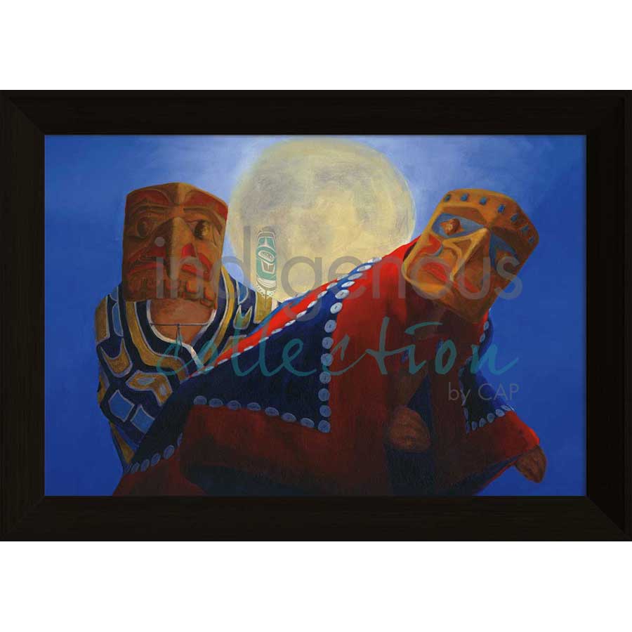 Eagles Dance in the Moonlight by artist Jean Taylor - Tlingit. Indigenous Collection