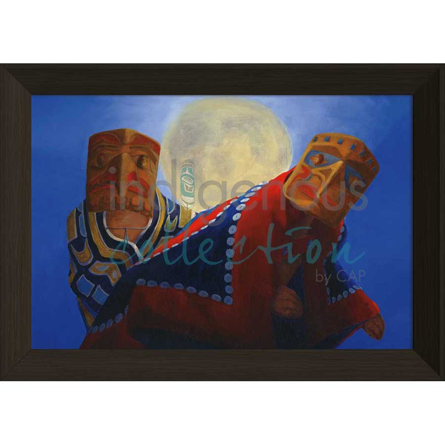 Eagles Dance in the Moonlight by artist Jean Taylor - Tlingit. Indigenous Collection