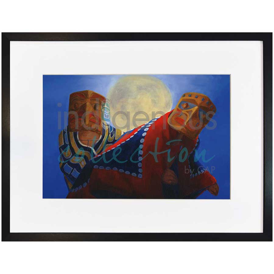 Eagles Dance in the Moonlight by artist Jean Taylor - Tlingit. Indigenous Collection